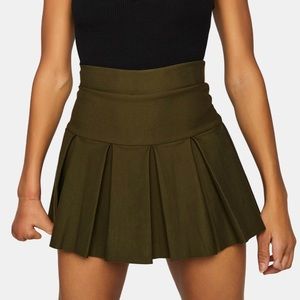 OLIVE WICKED SCHOLAR PLEATED MINI SKIRT